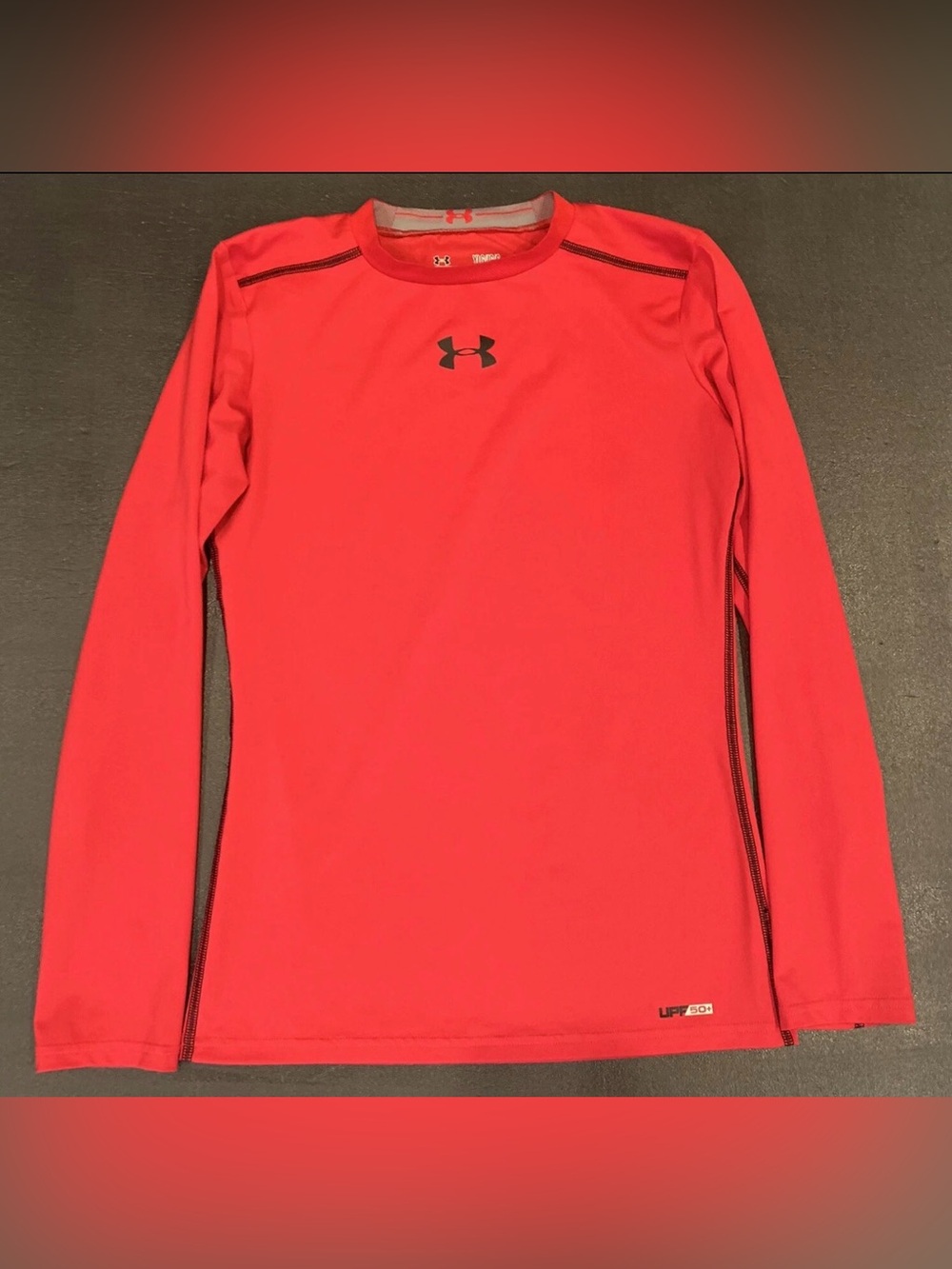 Under Armour Boys Red Fitted Shirt